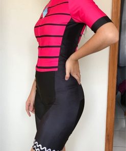B099ND8X5L FGNM Women's Pro Team Triathlon Clothes Cycling Jersey Women's Jumpsuit Mountain Bike Cycling Jersey Sweatshirt 10286 (Color : Red, Size : Large)