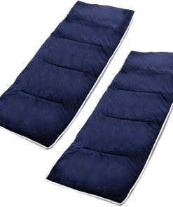 B098Q5W9X6 Domaker XL Cot Mattress Pad,1.5'' Thick Cotton Camping Cot,Cot Pads for Camping,Soft and Comfortable Mattress Pads,Blue