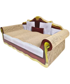 Zodiac Sofa Chair 60x30cm Scratcher Furniture Pet Cat Scratching Bed Red/Yellow