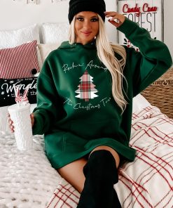 "Rockin' Around The Christmas Tree" Graphic Hoodie (Alpine Green) - Print On Demand