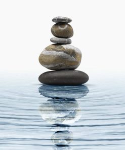 Zen stones in water Art Print