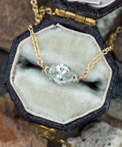 .70CT MARQUISE DIAMOND PENDANT NECKLACE 14K YELLOW & WHITE GOLD