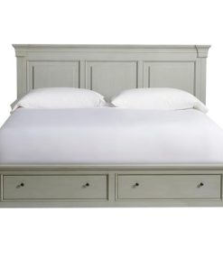 Zweena French Country Grey Wood 2 Drawer Storage Bed - Queen