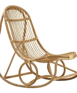 Yuri Coastal Beach Natural Brown Rattan Rocking Chair