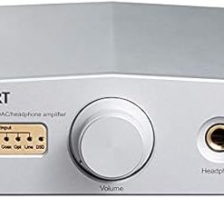 Yulong CanaryII ESS9038Q2M Headphone Amplifier DSD512 Native PCM768KHz DAC Decoder USB/Optical/Coaxial/line in Pre-Amplifier (Silver)