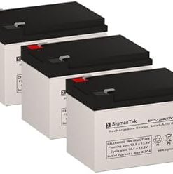 Zap Zappy 3 Pro Flex Replacement Batteries - 3X 12 Volt 12AH Batteries by SigmasTek