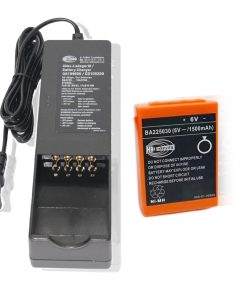 (1 Pack) AC 100V ~ 240V QA109600 QD109300 Battery Charger with (1 Pack) BA225030 HBC Radiomatic Ni-Mh Rechargeable Battery for HBC Radiomatic BA225030 Battery