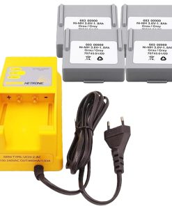 (1 Charger+4 Battery) 68300900 Rechargeable Battery with UCH-2 Battery Charger for Hetronic UCH2 Input 90-270VAC Out 460mA/1.03A for Hetronic 68300900 Battery Charger