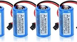 «4 Pack» 3V 1800mah Q6BAT CR17335SE-R Lithium Battery for Mitsubishi QNS System Q6BAT Q25PRHCPU Q170HBATC