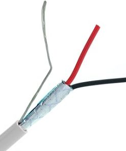 (10 Pack Shielded Plenum Security Cable, White, 16/2 (16 AWG 2 Conductor), Stranded, CMP, Spool, 1000 Feet