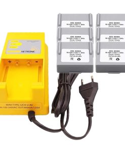 (1 Charger+6 Battery) 68300900 Rechargeable Battery with UCH-2 Battery Charger for Hetronic UCH2 Input 90-270VAC Out 460mA/1.03A for Hetronic 68300900 Battery Charger