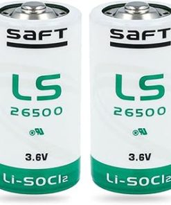 (2 Pack LS26500 C Size 3.6V 7700mAh Lithium Thionyl Chloride Battery for Fleet Monitoring, Tracking Devices for Hunting Dogs, Intrusion Sensors, Carbon Monoxide Detectors