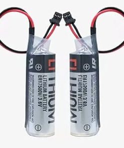 (2 Pack) ER17500V 3.6V 2700mAh Battery for Yaskawa Automatic Robot Arm Programmer Battery with Balck Plug