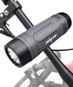 Zealot Portable Bluetooth Speaker, Bike Speaker, Bluetooth Speaker, Handlebar sepaker, IPX5 Waterproof, LED Torch Light, MIC/TF/AUX for Home Outdoor Hiking Camping iOS Andoird -Gray