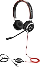 Jabra Evolve 40 UC Stereo Wired Headset / Music Headphones (U.S. Retail Packaging) (Renewed)