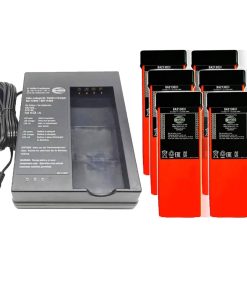 (1 Pack) for HBC FLG-110B D-74564 Battery Charger with (6 Pack) 6V 2100mAh BA213020 Battery for FUB10AA/BA214061/BA213020/BA213030 Battery