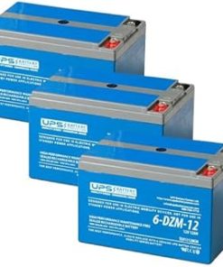 ZapWorld Zappy 3 Pro Flex 12V 12Ah (3X 6-DZM-12) Scooter Replacement Battery Set by UPSBatteryCenter