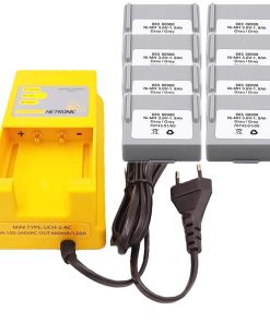 (1 Charger+8 Battery) 68300900 Rechargeable Battery with UCH-2 Battery Charger for Hetronic UCH2 Input 90-270VAC Out 460mA/1.03A for Hetronic 68300900 Battery Charger