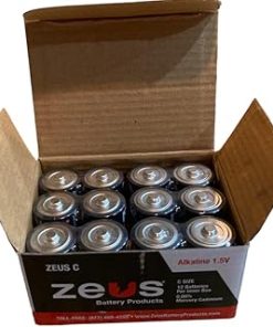 Zeus C-Size Alkaline Battery, 12-Count