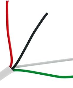 (10 Pack Shielded Plenum Security Cable, White, 18/4 (18 AWG 4 Conductor), Stranded, CMP, Pullbox, 500 Feet