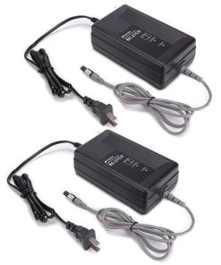 «2 Pack» 230V BC-27CR Battery Charger Compitable for Top-con BT-50Q BT-52QA Battery Total Station 3-pin, black