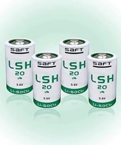 «4 Pack» 13000mAh 3.6V LSH20 Non-Rechargeable Green Lithium Battery for Saft LSH20 Size D 3.6V Lithium Battery