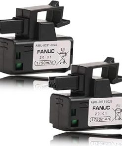 «2 Pack» 3V 1750mAh A98L-0031-0026 PLC Battery for FANUC A02B-0309-K102/A98L-0031-0026 CNC Machine Controler 3P Plug Style
