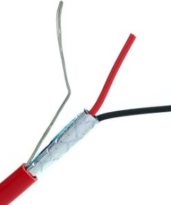 (10 Pack Shielded Fire Alarm/Security Cable, Red, 14/2 (14 AWG 2 Conductor), Solid, FPLR, Spool, 1000 Feet