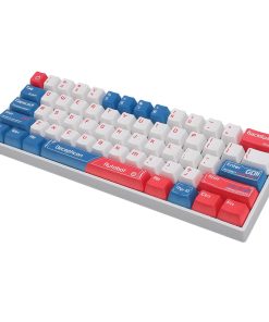 Yunseity 2.4G Mechanical Keyboard, RGB Backlit 60% Gaming Keyboard with Red Switch, 61 Keys Fully Progammable Type C Wired Keyboard for Win Laptop PC Gamer Typist