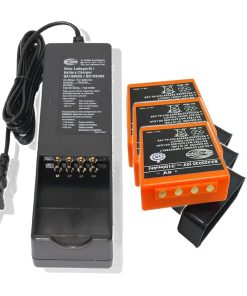 «1 Pack» QA109600/ QD109300 DC 10V-30V Charger with «3 Pack» 6V 2100mAh BA225030 HBC Radiomatic Ni-Mh Rechargeable Battery for HBC Radiomatic BA225030 Battery Charger