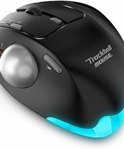 zelotes Wireless Trackball Mouse,Bluetooth Mouse,Rechargeable,4800DPI,Thumb Control,8 Buttons Ergonomic Mouse,Wireless Mouse for Laptop, PC, Pad