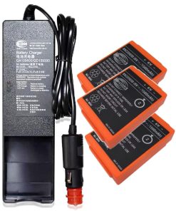 «1 Pack» QA109600/ QD109300 DC 10V-30V Charger with «3 Pack» 6V 1500mAh BA225030 HBC Radiomatic Ni-Mh Rechargeable Battery for HBC Radiomatic BA225030 Battery Charger