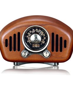 Zhong Portable Vintage Wooden Receiver Retro Radio Classic MP3 Music Player Box Speaker (Color : D, Size : Fits All)