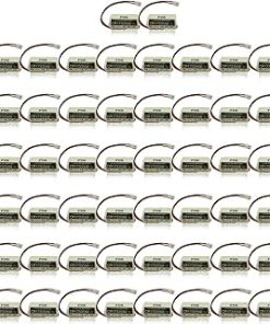 «50 Pack» 3V 1800mAh CR17335SE Non-Rechargeable Lithium Battery Compitable t for FDK CR17335SE 3V Epson Robot Controller RC Series Battery R13B060003 with White Plug, gery