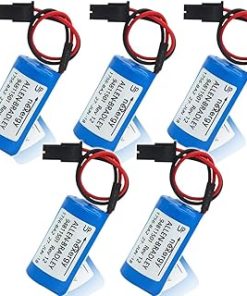 «5 Pack» 3V 1800mAh 1756-BA2 PLC Lithium Battery Compitable for Allen Bradley 1756-BA2 BR2/3A-AB 1745-B1 Battery