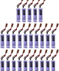 «25 Pack» 3V 1800mAh BR-AG Non-Rechargeable Lithium Battery for BR-AG 3V Battery with Brown Plug