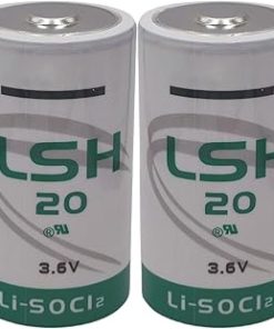 (2 Pack) LSH20 3.6V D 13000 mAh Lithium Thionyl Chloride Battery for Alarm Systems GPS Systems Battery Non-Rechargeable