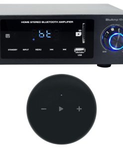 (1) Rockville BLUAMP 150 Home Stereo Bluetooth Amplifier Receiver Optical/Phono/RCA Bundle with (1) Rockville Mini WiFi Music Player Wireless Audio Streaming Multiroom Stereo Receiver (2 Items)