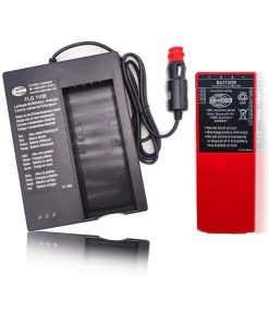 «1 Pack» HBC Battery Charger FLG-110B D-74564 for BA213030 Battery with «1 Pack» 6V 2100mAh HBC BA213020 Ni-Mh Rechargeable Remote Control Battery, black and red
