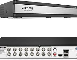 ZOSI H.265+ 1080P FHD 16 Channel DVR for Home Security Camera System with AI Human Vehicle Detection, Hybrid 4-in-1(Analog/AHD/TVI/CVI) Surveillance CCTV DVR Recorder, Remote Access, Email Alarm