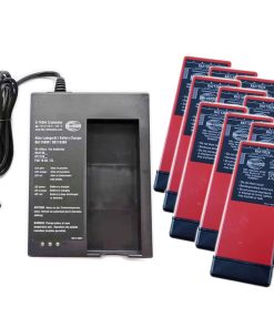 (1 Count) FLG-110B D-74564 for HBC Battery Charger with (10 Count) 2100mAh 6V BA213020 Battery for FUB10AA/BA214061/BA213020/BA213030 Battery