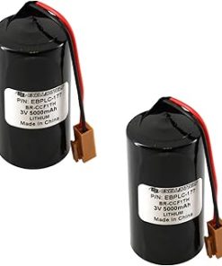 (2-PACK) 3V 2200mAh PLC Lithium Battery, Replaces Ge Fanuc CNC 16i, CNC 18i, Cutler Hammer A20B-0130-K106, A98L-0031-0007, COMP-177, Energy+ BR-CCF1TH, Newark 25C3008, BR-CC7P