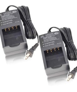 (2 Pack) 3.6V 2100mAh BA223030 AC 110V-220V Battery Charger replament for HBC Crane Remote Control Battery Charger D-74564 QA108600 QD108300, Black