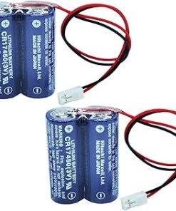(2 Pack 2CR17450 CR17450 3V 2600mAh Battery Pack for Mazak Transfer Machine Detection CR17450-2WK27/ D80UB016170