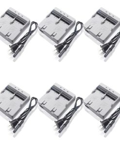 «6 Pack» 100-240V CDC77 Dual Battery Charger for BDC46, BDC58, BDC70, BDC71,BDC72 Battery for Top-con GM-52 Total Station for Sok-kia GPS Total Station