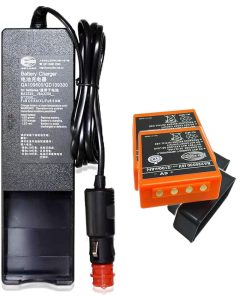 «1 Pack» QA109600/ QD109300 DC 10V-30V Charger with «2 Pack» 6V 2100mAh BA225030 HBC Radiomatic Ni-Mh Rechargeable Battery for HBC Radiomatic BA225030 Battery Charger
