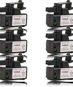 «6 Pack» 3V 1750mAh A98L-0031-0026 PLC Battery for FANUC A02B-0309-K102/A98L-0031-0026 CNC Machine Controler 3P Plug Style