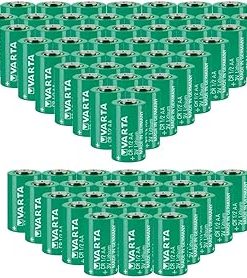 «70 Pack» 3V 950mAh CR1/2AA Non-Rechargeable Lithium Battery for VARTA CR1/2AA Series Battery, green