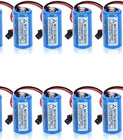 «10 Pack» 3V 1800mah Q6BAT CR17335SE-R Lithium Battery for Mitsubishi QNS System Q6BAT Q25PRHCPU Q170HBATC