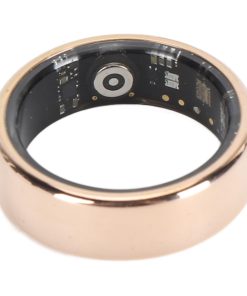 Yunseity Smart Wearable Ring, Lightweight Smart Ring 5.0 Fitness Activity Zinc Alloy Sleep Monitoring Magnetic Charging with APP for Men on (Rose Gold)